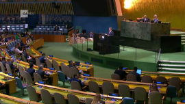 Canciller cubano en la Asamblea General de la ONU. 7 de julio de 2026.